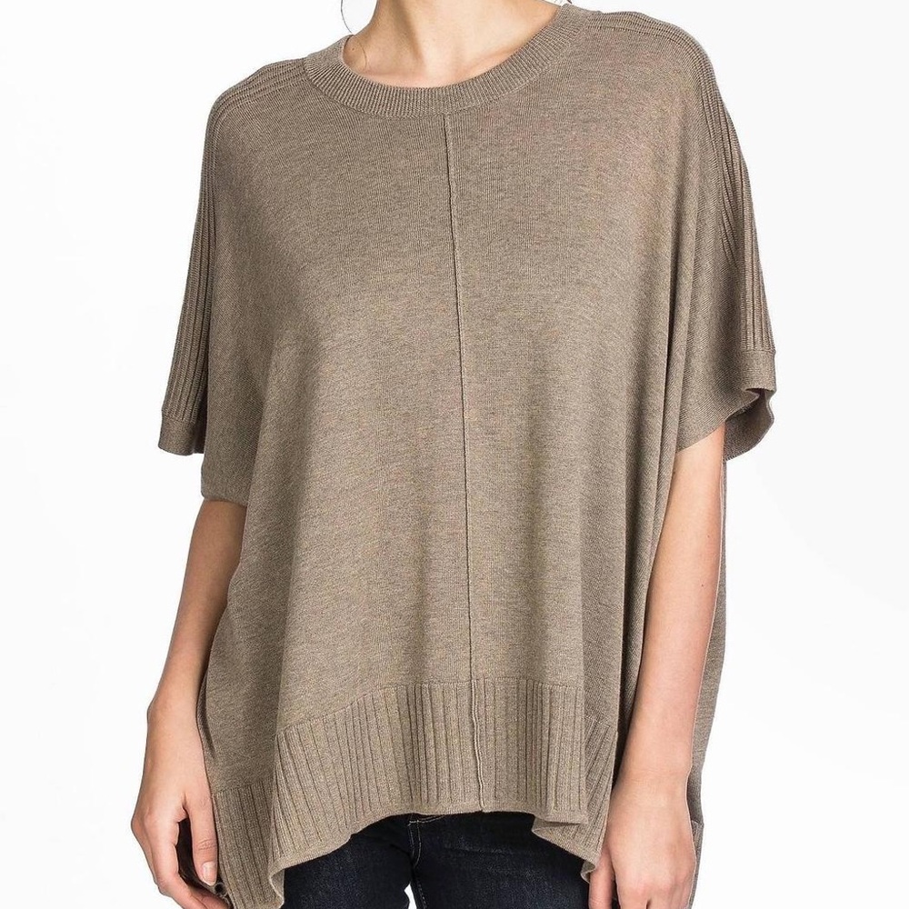 Lilla P Cotton Modal Oversize Sweater Poncho